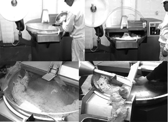 Bowl cutter processing flow