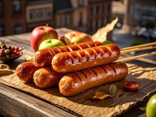 What are the salt-reduction strategies for grilled sausages?
