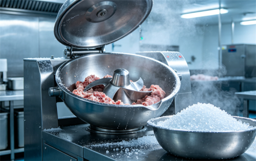 Temperature Rise Control in Chopping Process: Process Balance Between Ice Flake Addition Ratio and Chopping Duration