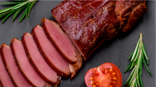 Production process of smoked meat products